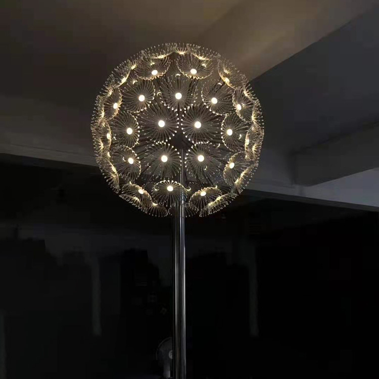 Iluminación de diente de león de fibra óptica