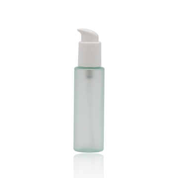 Cosmetic 100ml Frosted Green Plastic Lotion Bottle