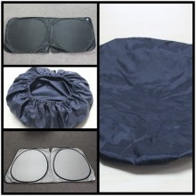 190T Polyster silver coating Material and Front Windshield Shades Type car windshield sun shade