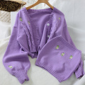 Women Fashion Embroidery Sweater Winter Casual