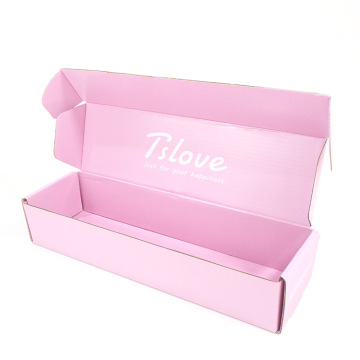 Corrugated Cardboard Flower Packaging Large Rose Pink Boxes