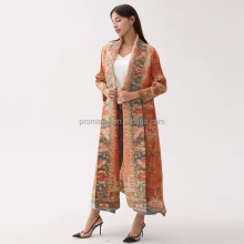 PROMISTAR Ethnic Prayer Kaftan Dubai Robe Kimono Caftan Hijab Dress