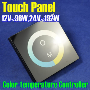 2 Channel Touch Panel Color Temperature Controller,Intelligent CCT LED Controller Touch,DC12-24v Panel LED Controller