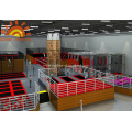 Sky Zone Merah Playground Trampolin Ukuran Besar