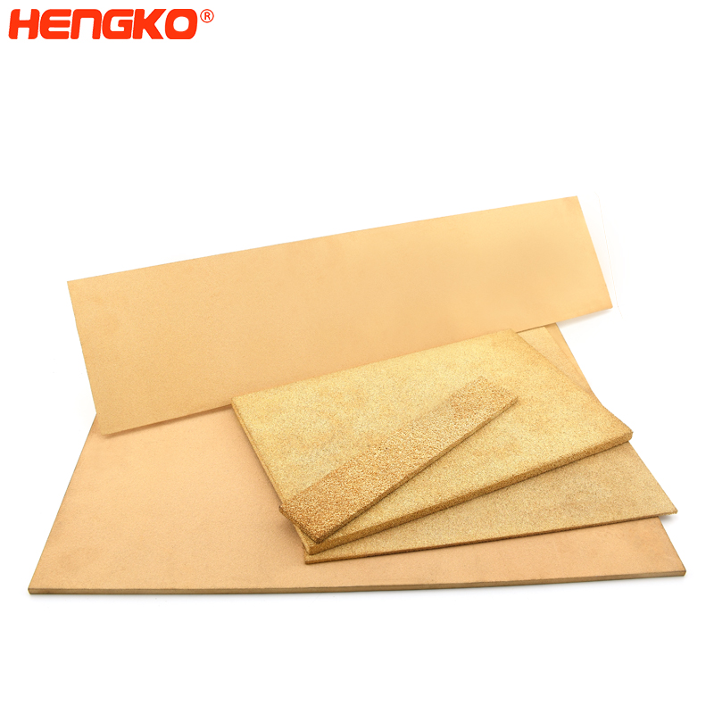 Hengko sintered powder porous metal stainless steel Bronze filter plate