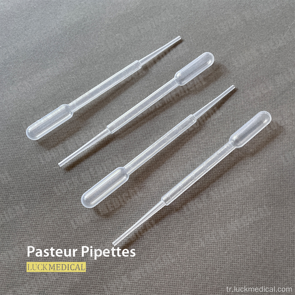 Plastik Pasteur Pipetleri 3ML Lab kullanımı