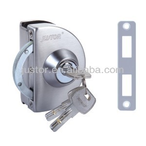 Durable toughened glass door centre lock set