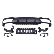 E-Class W213 E53 AMG Rear Diffuser - Black Lip Spoiler for Mercedes-Benz