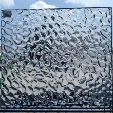 Pattern Engraved Art Relief Tempered Glass Partition