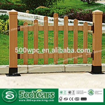 2016 Hot sale good price with new design wood plastic composite fence garden WPC outdoor fence