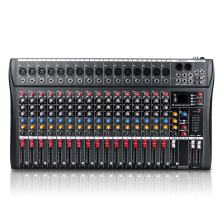 Professional 6/8/12/16 Channels Audio Mixer with Bluetooth, USB, and Phantom Power for DJ Studio and Monitor Amplification