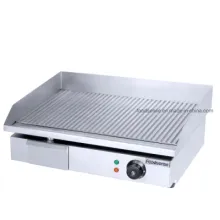Commercial Kitchen Equipment Griddle Grooved Plate Electric Griddle