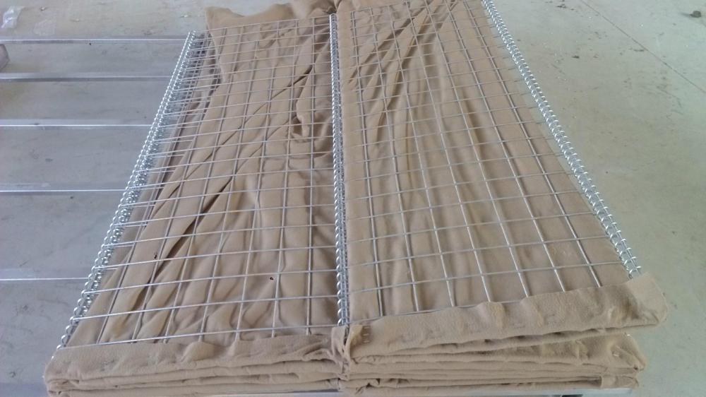 Welded Hesco Blast Barrier with heavy geotextile