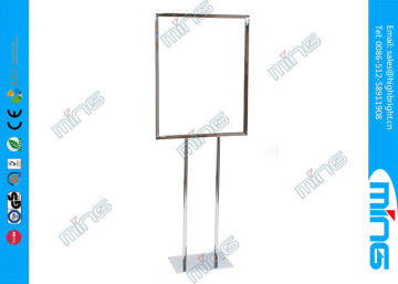 Double Sided Metal Floor Stand Sign Holder / Floor Standing Sign Holders
