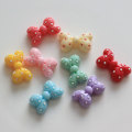 Colorful Cute Bowknot Shaped Resin Flatback Cabochon 100pcs/bag Girls Hair Accessories Beads Slime DIY Craft Decor
