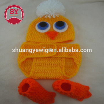 cute children crochet hat winter kint beanie suit