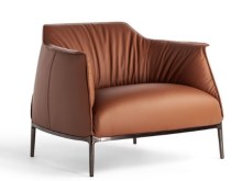 Archibald Armchair Camel PU Leather