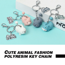Cute animal fashion polyresin key chain