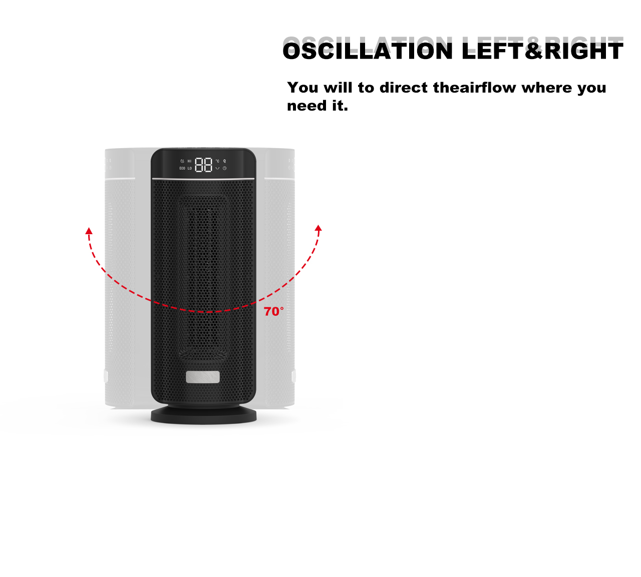 HTN-N012 PTC Ceramic Fan Heater swing HTN-N012 PTC Ceramic Fan Heater swing