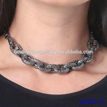 WHOLESALE CRYSTAL CHAINLINK CHOKER NECKLACE