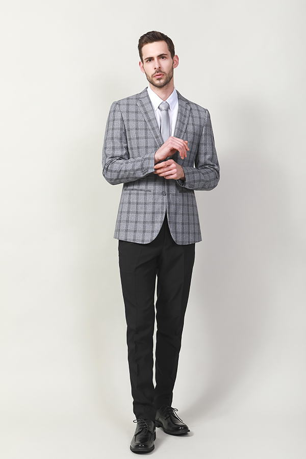 Men's Check Poly Viscose Suit