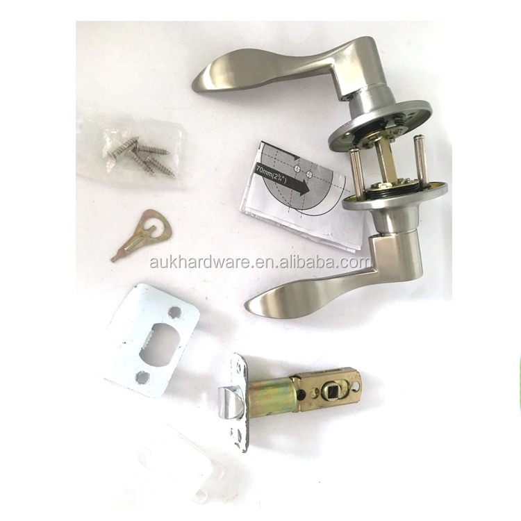 Popular zinc Keyed Levers door handle with TUBULAR lock in America