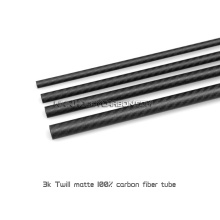 Tubos grandes de fibra de carbono 3K com tampa de tubo