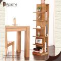 Oak Wood Book Shelf Storage Rack