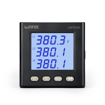 ELECNOVA Three Phase Panel Mounted Voltmeter LCD Display