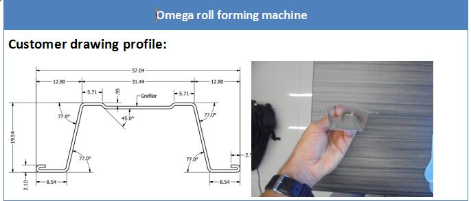 Metal And Galvanized Omega Roll Forming Machine