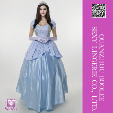 Hot sale beautiful princess dress party gown blue princess prom dresses