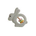 Bébé lapin en silicone de dentition jouets en bois riche en bois