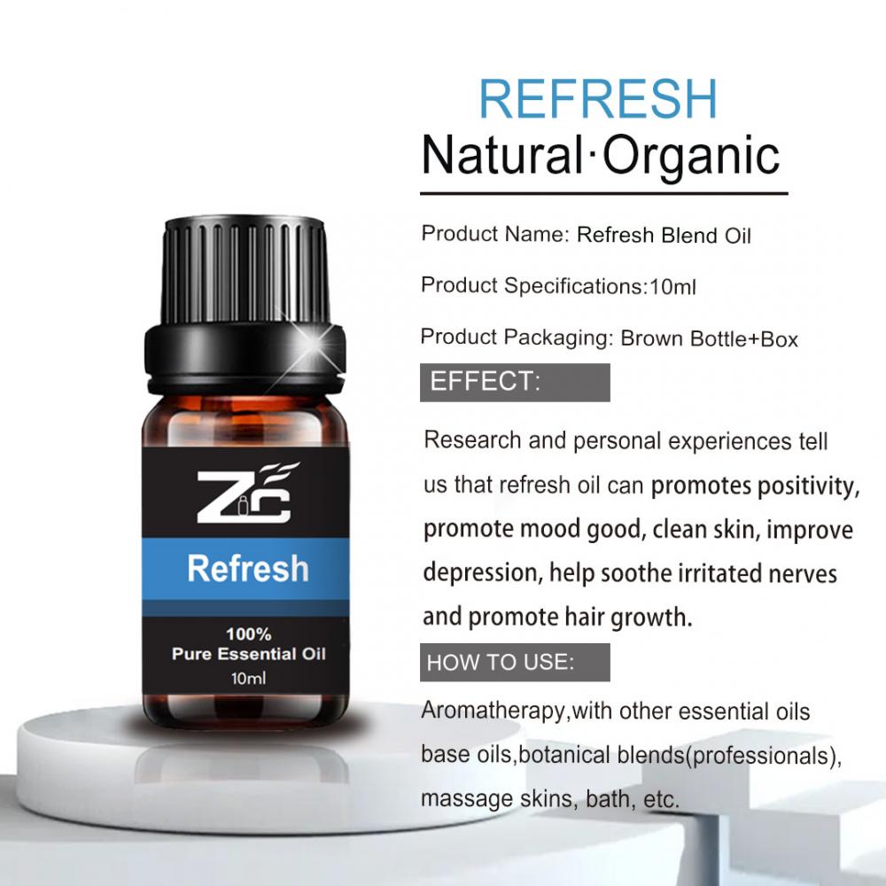 Rótulo Privada Terapia Refresh Mistura de Mood Blend Oil Essential