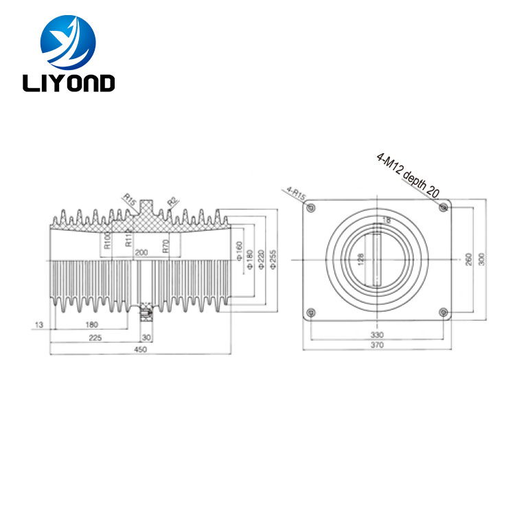 LYC215  40.5kV Epoxy Resin Insulating Bushing for switchgear