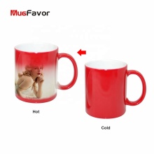 Custom Color Changing Magic Coffee Mug - MBS11-R Red Heat Sensitive Mug