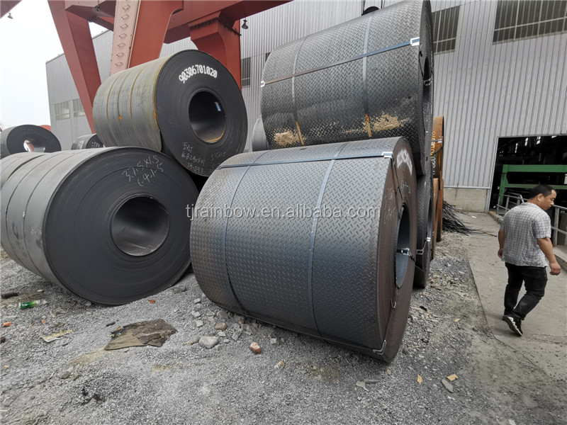 Diamond steel plate checkered plate size/chequered steel coils