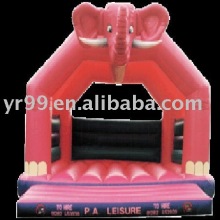 Lovely inflatable small pink elephant castle structure