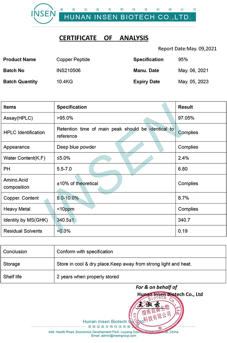 Insen Supply Best Blue Copper Peptide