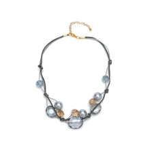 Girls Pearl Necklace Crystal Necklace with String