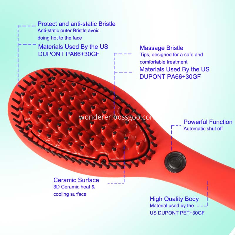 Hair straightener Brush