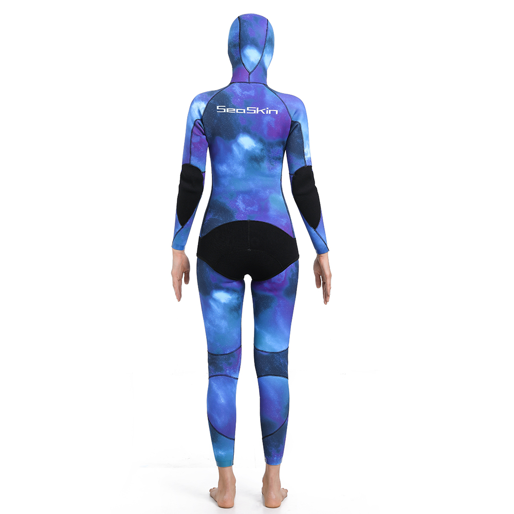 Seaskin Women Custom Print Camo Warm Super Stretch 7mm Spearfishing Wetsuit