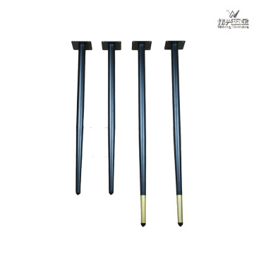Metal table legs tapered black