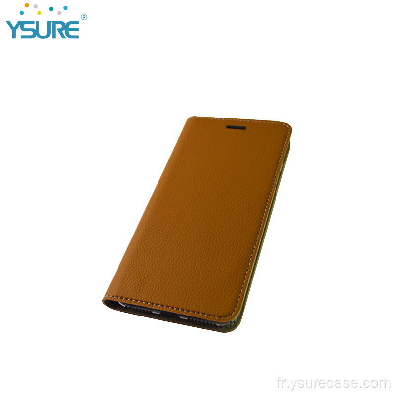 Ysure dames authentine en cuir flip mobile tiphone couvercle