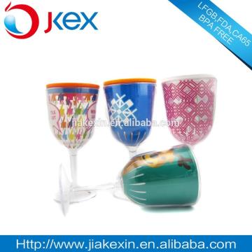 Custom printed drinking tumbler, tea tumbler, wine cup with straw