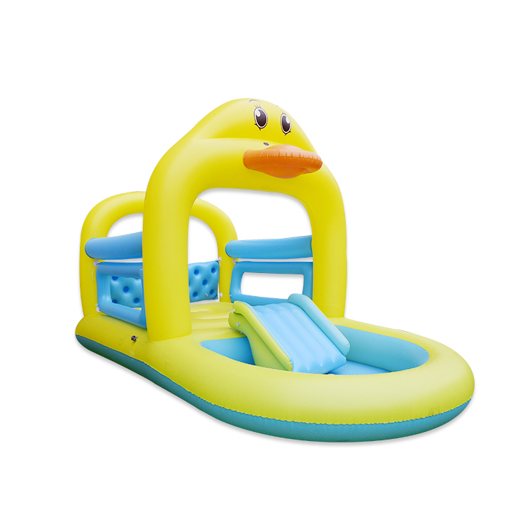 Children's inflatable swimming pool with slide