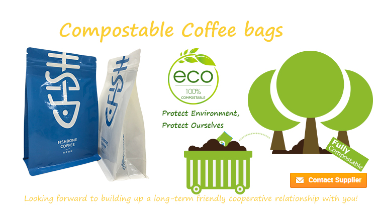 compostable coffee pouches with degassing valve