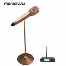 Factory Custom Realistic Large Gold Microphone Model