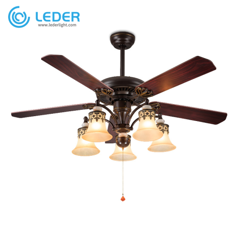 LEDER Electric Ceiling Fans nga May mga Suga