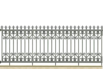 Grey durable Aluminum Fence