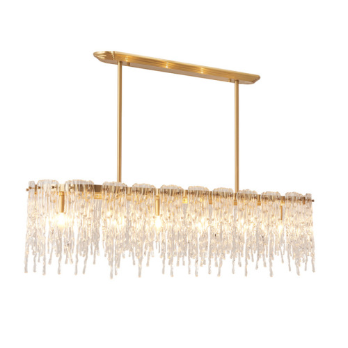 LEDER Beaded Dagkong Chandelier nga Suga